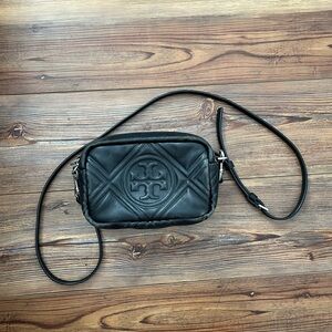 Black Quilted Tory Burch Crossbody Bag
